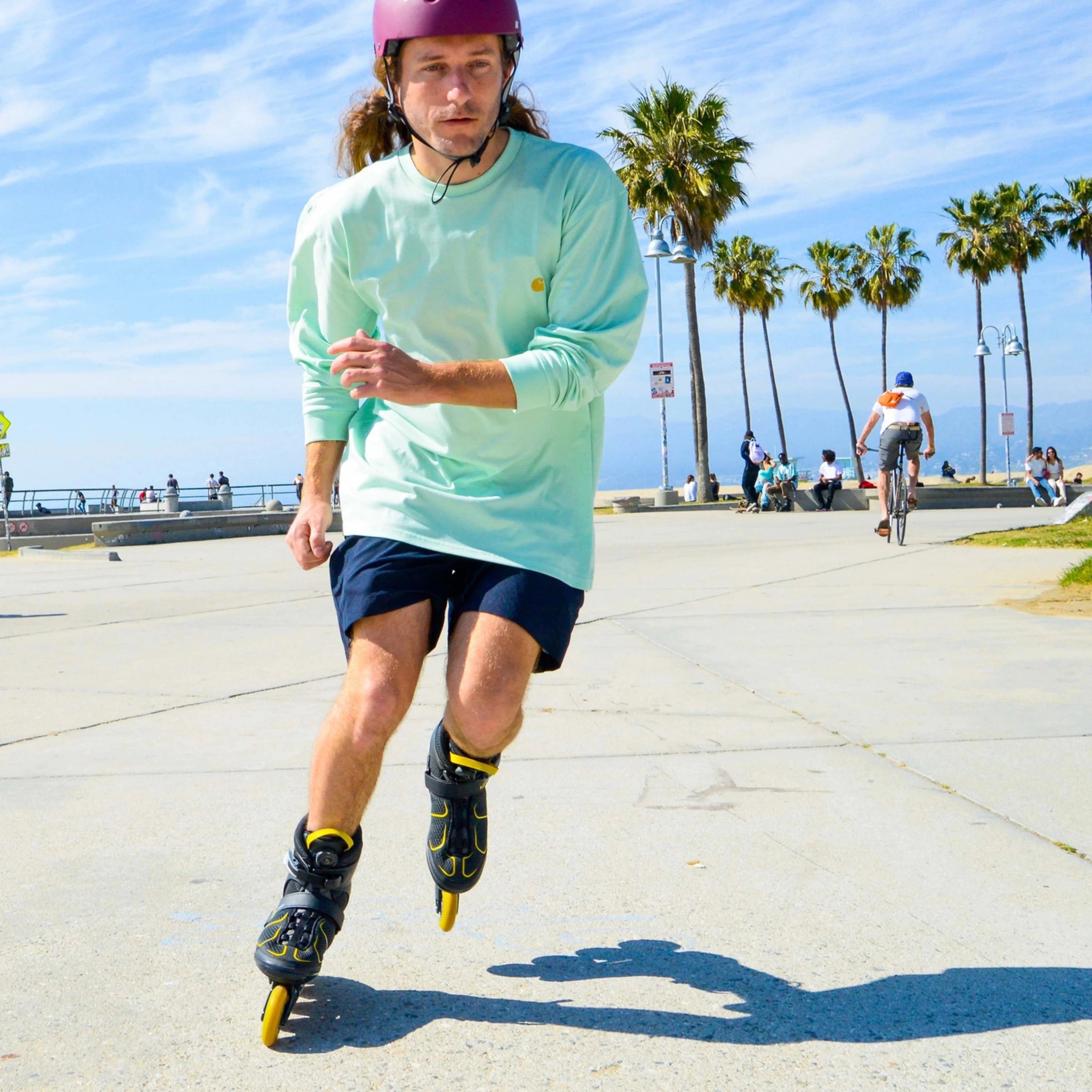 Inline skating on the K2 F.I.T. 90 BOA inline skates.